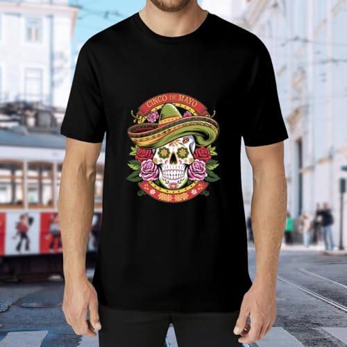 Cinco de Mayo Mexican Skull Graphic Unisex T-Shirt for Women Or Men Boys Girls Gift