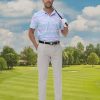 Short Sleeve Golf Polo Shirt, Dry Fit Polo Shirts for Men, Fashion Printed Moisture Transferring