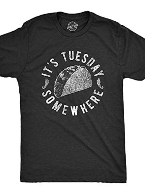 Crazy Dog Mens Funny Taco T Shirts Adult Humor Mexican Food Tees for Guys