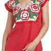 Women's Mexican Peasant Blouse Cotton Tops White Shirt