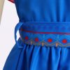 Girls Mexican Dress Spring Summer Off-Shoulder Ruffle Traditional Folk Maxi Dress Belted Cinco De Mayo Fiesta Sundress