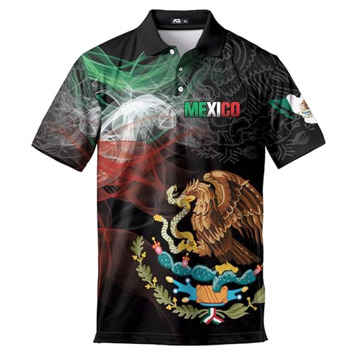 Colorful Hawaiian Polo Shirts for Men Casual Mens Polo Shirts Short Sleeve Golf Shirts for Men