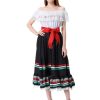 Mexican Costume for Women Traditional Mexican Dress for Halloween Cinco De Mayo Fiesta Senorita Blouse Dance Costume