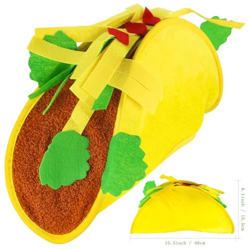 Taco Costume Funny Food Costume Unisex Adult Taco Hat Mexican Taco Apron Hang Neck Apron Halloween Food Festival