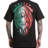 Sullen Men's De La Muerte Mex Tattoo Lifestyle Graphic Standard Day of The Dead Capsule Short Sleeve Tee Black