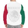 Mexico Eagle Long Sleeve T-Shirt Mexican Flag Tee 3D Printed Mexico Jersey Round Neck Long Sleeve Top Unisex
