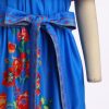 Girls Mexican Dress Spring Summer Off-Shoulder Ruffle Traditional Folk Maxi Dress Belted Cinco De Mayo Fiesta Sundress