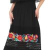 Mexican Dress for Women Boho Embroidered Maxi Lace Wedding Party Dress