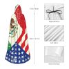 Unisex robes capes Adult Mexican American Flag Print Hooded Cloak for Cosplay Halloween Carnival Costumes