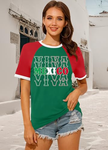 Mexico Shirts for Women: Mexican Graphic Tees Mexican Tops Casual Vacation Short Sleeve T Shirts