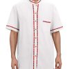 Men's Mexican Guayabera Shirt Short Sleeve Button Down Embroidered Shirt for Cinco De Mayo Traditional Mexican Shirts