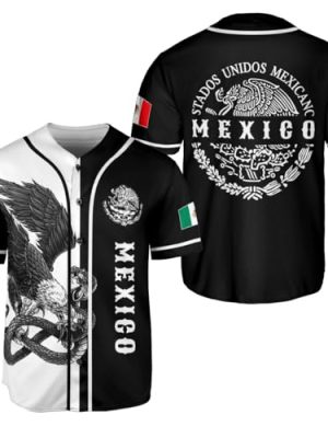 Mexico Baseball Jersey Shirts, Jersey De Mexico Flag Jersey for Men Women, Mexican Eagle Unisex Shirt Sports Gifts