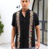 Mexican Shirts for Men Guayabera Shirt Traditional Embroidered Dress Up Fiesta Independence Day of The Dead Cinco De Mayo