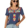 Mexican Shirts for Women Traditional Embroidered Tops Cinco De Mayo Fiesta Style Outfit