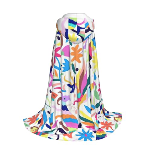 Mexican Otomi Animals Hooded cape, fit for role-playing, stage costumes, winter activities, and casual wear