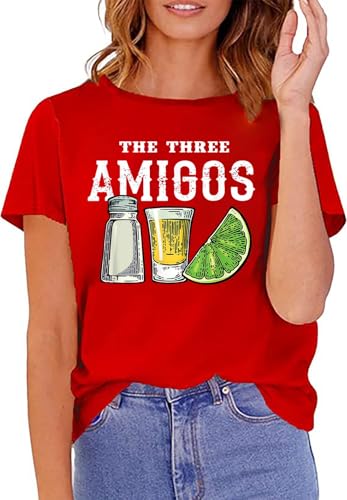 Cinco De Mayo Shirts for Women Let's Fiesta T Shirt Mexican Festival T Shirts Casual Mexico Vacation Party Tops