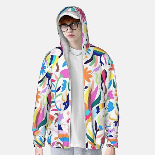 Mexican Otomi Animals Print Men's/Women's Lightweight Sun Protection Shirt -Long Sleeve Athletic Top