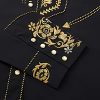 Western Embroidered Cowboy Shirts for Men, Casual Button Down Long Sleeve Shirt with Floral Design