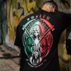 Sullen Men's De La Muerte Mex Tattoo Lifestyle Graphic Standard Day of The Dead Capsule Short Sleeve Tee Black