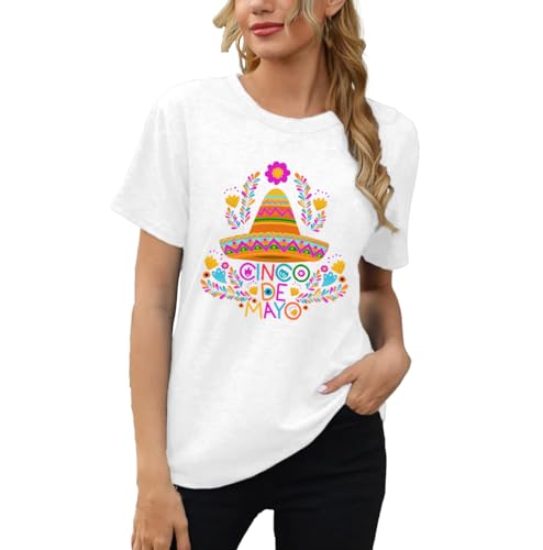 Womens Cinco De Mayo Shirt Mexican Fiesta Party Tshirt Sombrero Tee Top