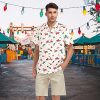 80s 90s Hawaiian Shirts for Men - Funny Retro Short Sleeve Button Down Outfit Top for Themed Party Disco Summer Beach