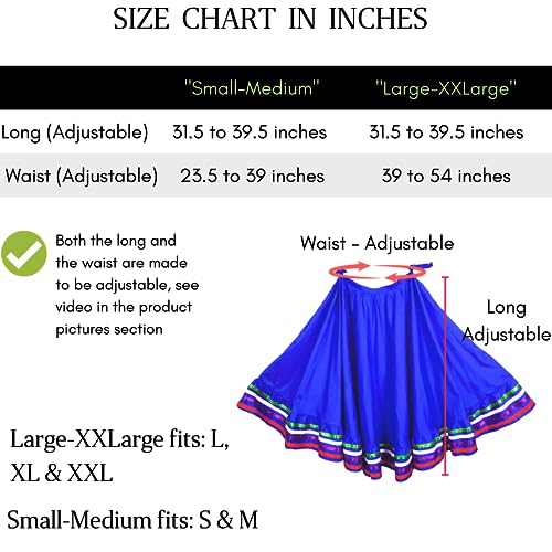 Authentic Mexican Skirt for Women Traditional Made by Original Mexican Artisans in Guerrero Folklorico Dress folklorico Skirt