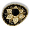 Authentic Mariachi Charro Sombrero - Traditional Mexican Hat with Unique Embroidery, Black Gold (Design and Color May Vary)