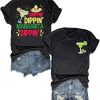 Let's Fiesta T Shirt Cinco De Mayo Shirts Women Chip Dippin Margarita Sippin T-Shirts Mexican Tees Mexico Vacation Top