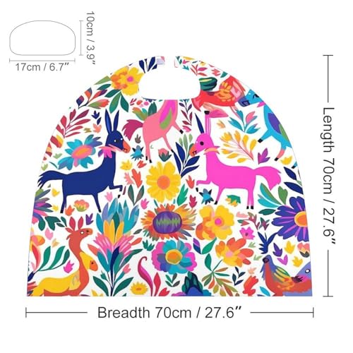 Unisex Adults Halloween Cloak Reversible Vampire Cape Lightweight And Comfortable Witch Cape Cloak Mexican Otomi Animals