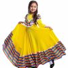 Mexican Traditional Dress Girls National Style Princess Dress Halloween Carnival Birthday Party Dress