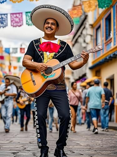Men's Mariachi T-Shirts Graphic Short Sleeve Mexican Fiesta Costume