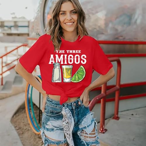Cinco De Mayo Shirts for Women Let's Fiesta T Shirt Mexican Festival T Shirts Casual Mexico Vacation Party Tops