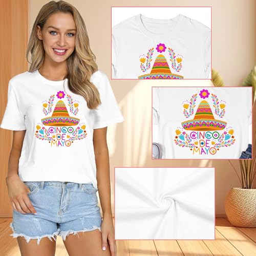Womens Cinco De Mayo Shirt Mexican Fiesta Party Tshirt Sombrero Tee Top