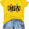 Cinco De Mayo Shirts Women Lets Fiesta T-Shirt Graphic Mexican Party Tee May 5th Casual Tops