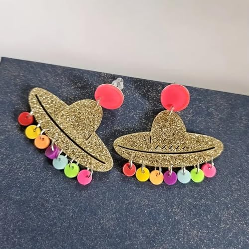 Cinco De Mayo Earrings Fiesta Earrings for Women Colorful Mexico Earring for Men Fiesta Party Supplies Mexican Carnival Earring