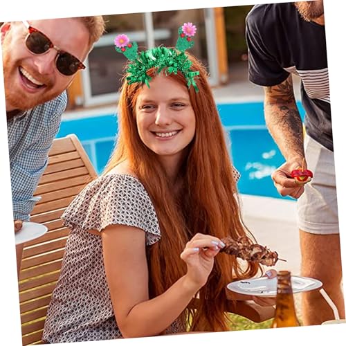 Cactus Headband for Women Mexican Theme Party Headdress Hawaiian Hair Accessories