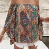 Women's Boho Off Shoulder 3/4 Bell Sleeve Summer Blouse Top