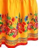 Mexican Dress for Women Off Shoulder Floral Print Long Maxi Dress Summer Sleeveless Party Vacation Dresses with Belt