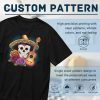 Cute Cinco De Mayo Mexican Skull Graphic Unisex T-Shirt for Women Or Men Mom Dad Gift