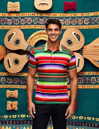 Men's American Patriotic Flag Pride Day Golf Polo Short Sleeve Shirt
