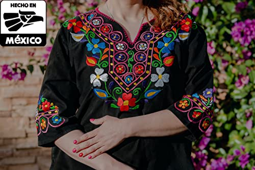 Traditional Mexican Shirt for Women Made in Mexico - Embroidered Mexican Peasant Blouse - Cinco de Mayo Clothes for Women