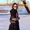 Women's Full Zip Long Sleeve Embroidered Sweatshirt Floral Boho Embroidered Mexican Hoodie Fall Winter Coat Tops Jackets