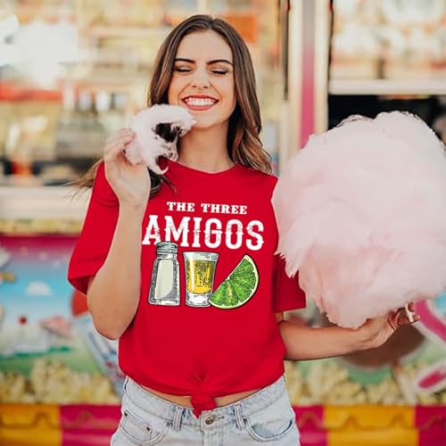 Cinco De Mayo Shirts for Women Let's Fiesta T Shirt Mexican Festival T Shirts Casual Mexico Vacation Party Tops