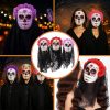 Mexican Day of the Dead Mask for Women Dia de los Muertos Headpiece Full Skeleton Skull Flower Mask, Festival Cosplay