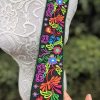 Traditional Embroidered Mexican Belt Tassel Waist Belt Adjustable Belt Day Of The Dead Ethnic Boho Party Belt E1