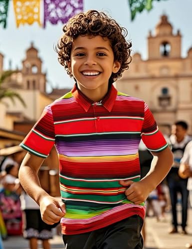 Boys' Holiday Polo Shirt Casual Clothes, X-Small-Large