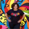 Women's Mexican Shirts Embroidered Oversized T Shirt Boho Floral Tee Vintage Flowers Graphic Tee Tops