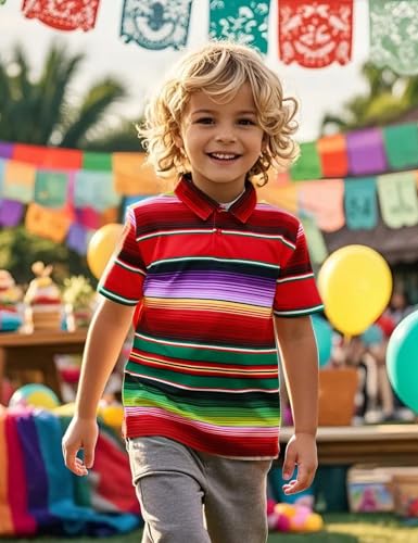 Boys' Holiday Polo Shirt Casual Clothes, X-Small-Large