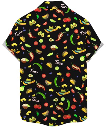 Men's Cinco De Mayo Shirt Funny Short Sleeve Button Down Mexican Shirts