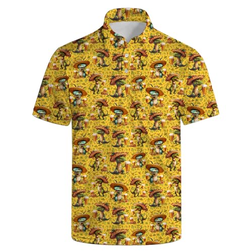 Men's Golf Shirt Quick-Dry Polo Shirt Performance Moisture Wicking Collared Tennis Shirts Athletic Shirt